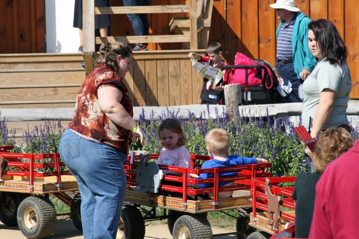 Getting into a Wagon Express Cart